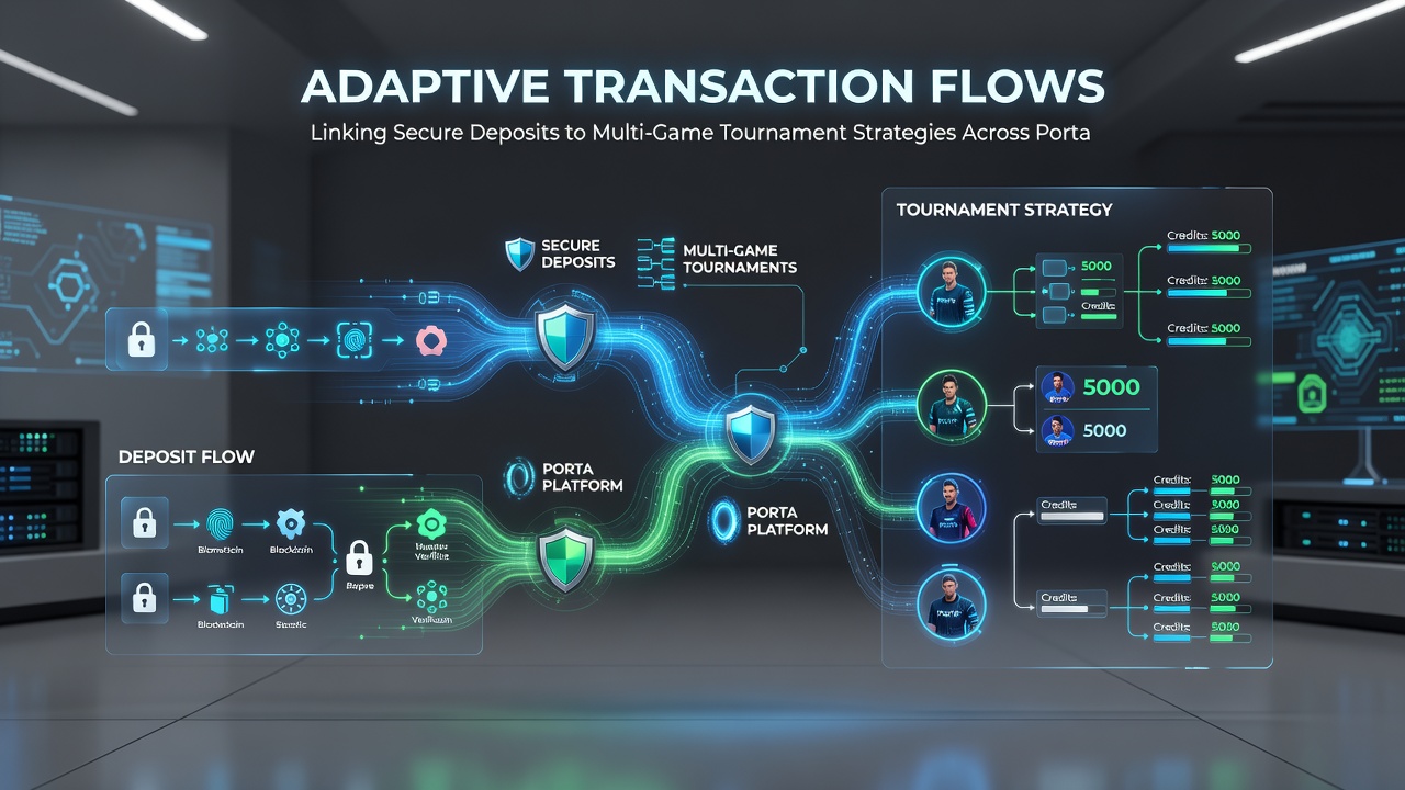 Diagram van multi-game toernooistrategieën die veilige stortingen koppelen aan mobiele poker- en slotplatforms