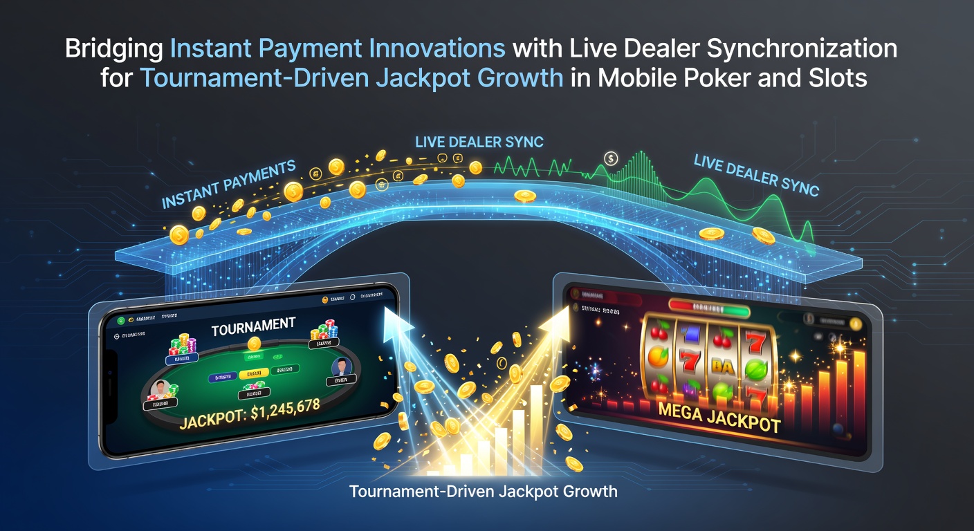 Illustratie van mobiele poker- en slotstoernooien met instant betalingen en live dealer synchronisatie