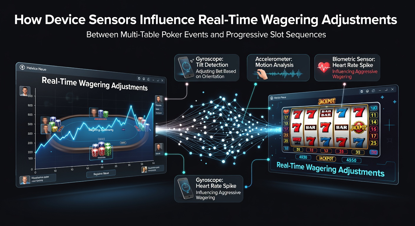 Mobiele apparaten met sensoren die realtime data verzamelen tijdens poker en slot spellen