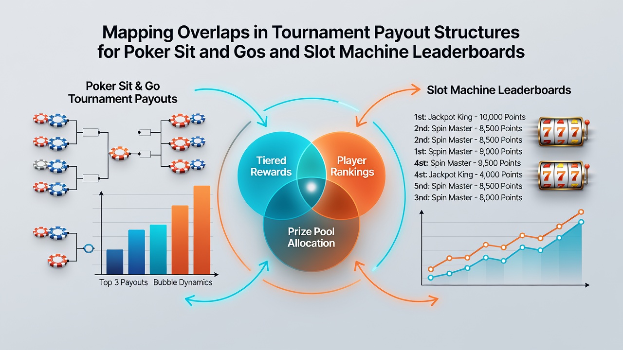 Diagram van gedeelde loyaliteitspunten tussen poker toernooien en slotmachine ranglijsten