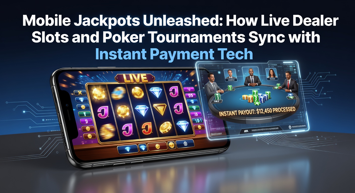 Smartphone met draaiende live dealer slot jackpot en directe betaalopties op het scherm, symboliserend naadloze mobiele gokervaring
