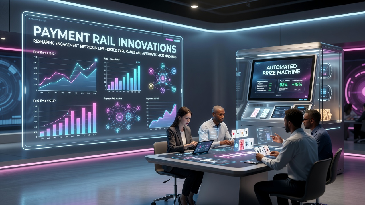 Innovatieve betalingsrails die live card games en prijsmachines verbinden met real-time metrics
