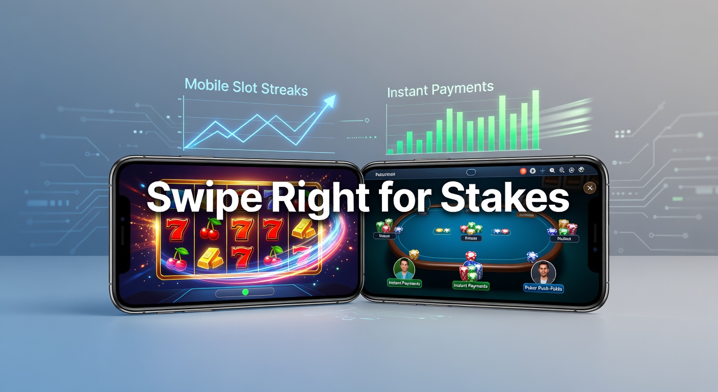 Grafiek met stijgende lijnen van mobiele stortingen, slot-winsten en poker-acties op een digitaal dashboard